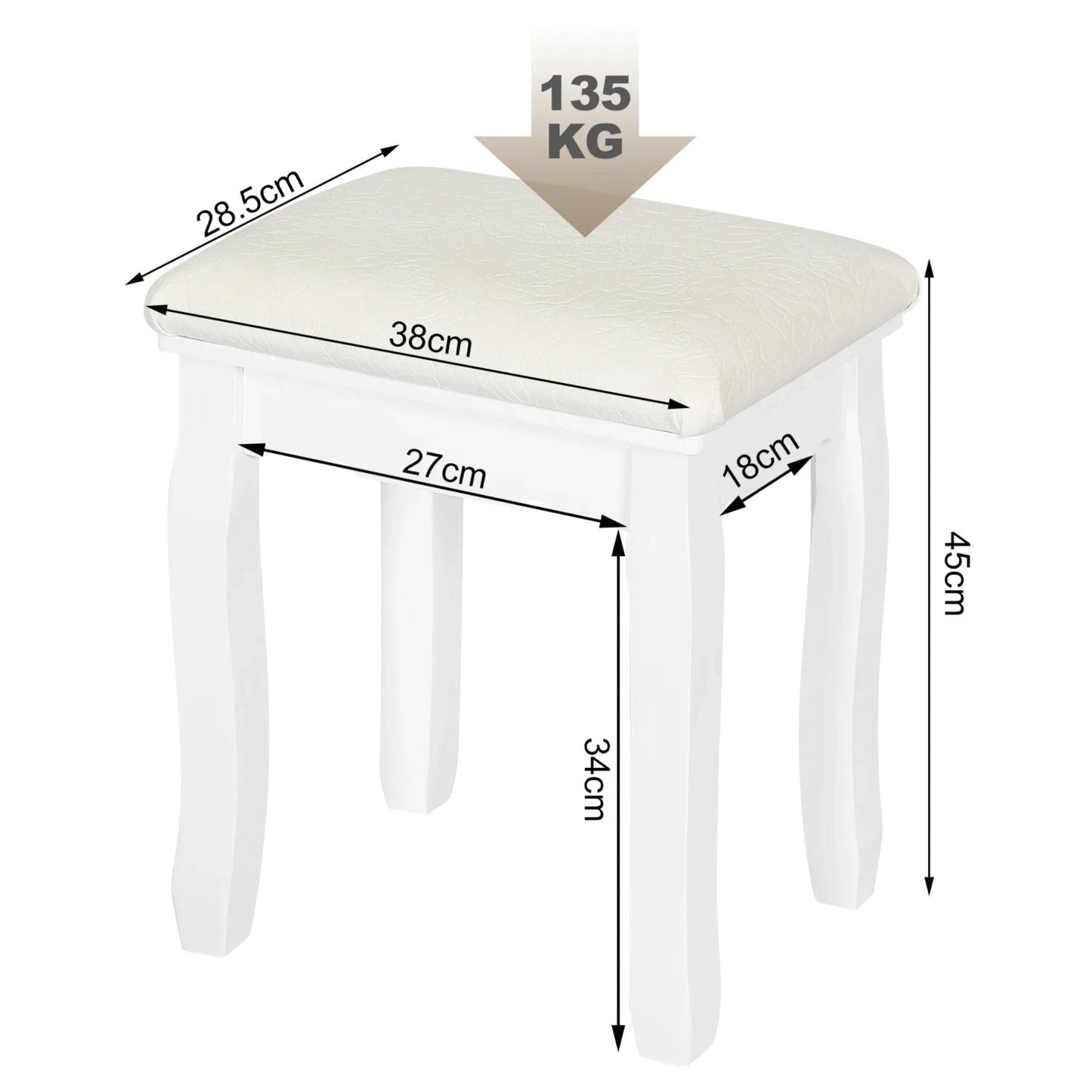 Tabouret blanc piano | UT. Unique