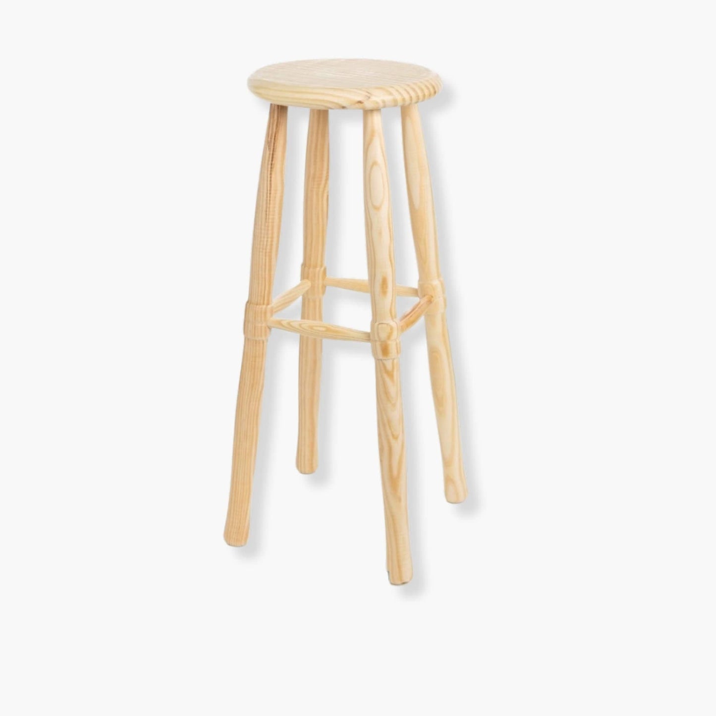 Tabouret de bar en bois : Style Bistrot Portugal Hauteur 49cm (Chaise Standard) / Lot de 4 (Cuisine / Particulier)