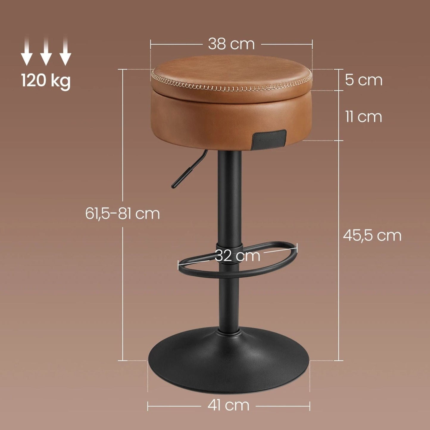 Tabouret de bar pivotant | UT. Unique