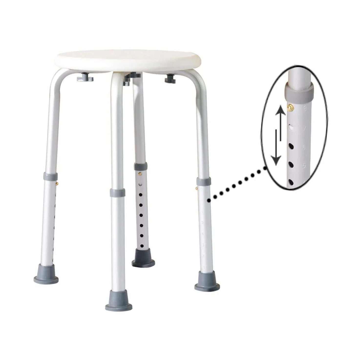 Tabouret de Douche Antidérapant Blanc