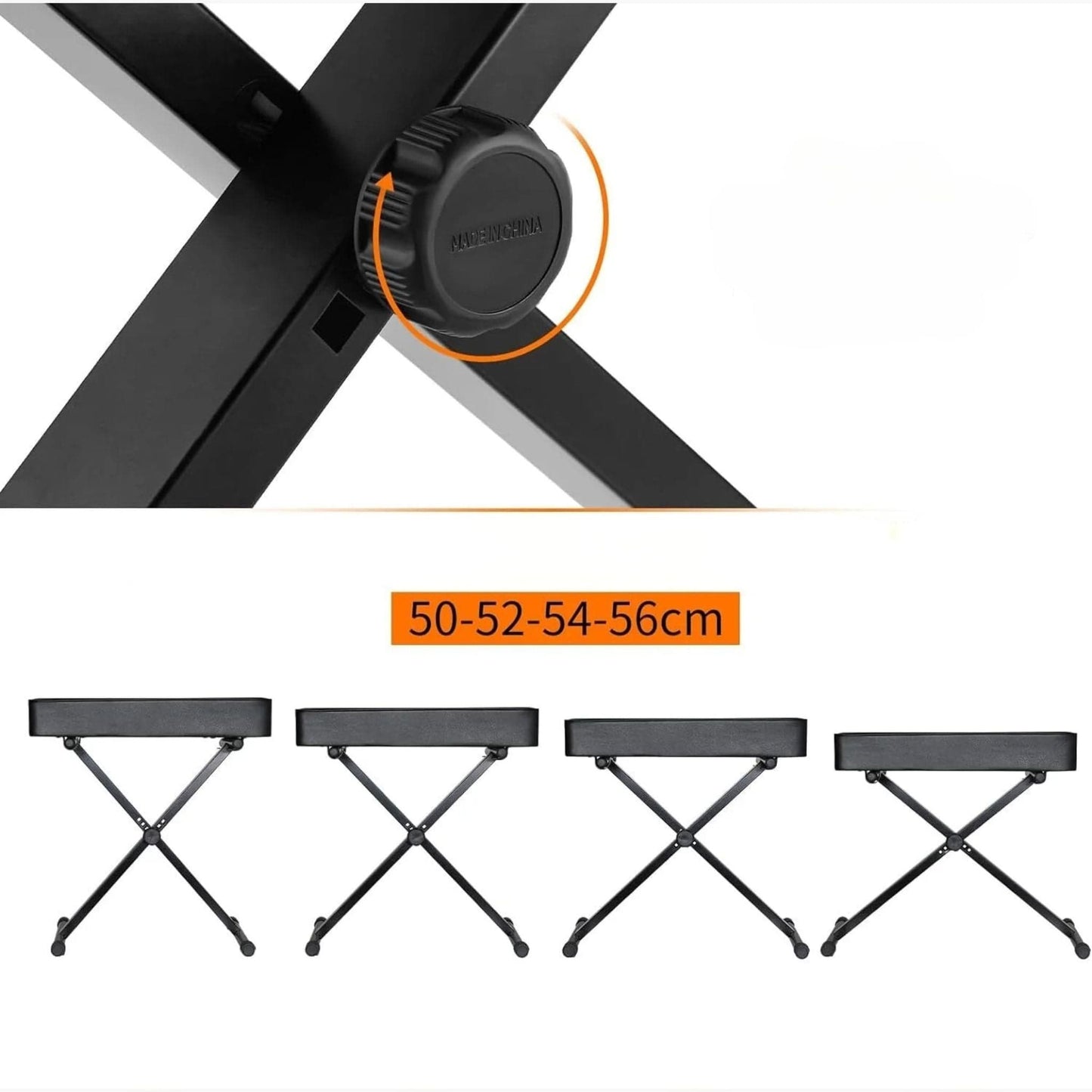 Tabouret de piano réglable | UT. Noir