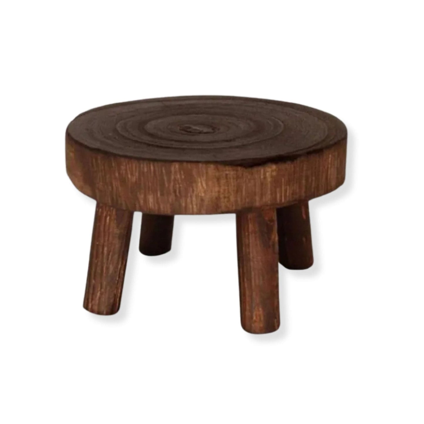 Tabouret plante en bois | UT. Compact / Bois brun