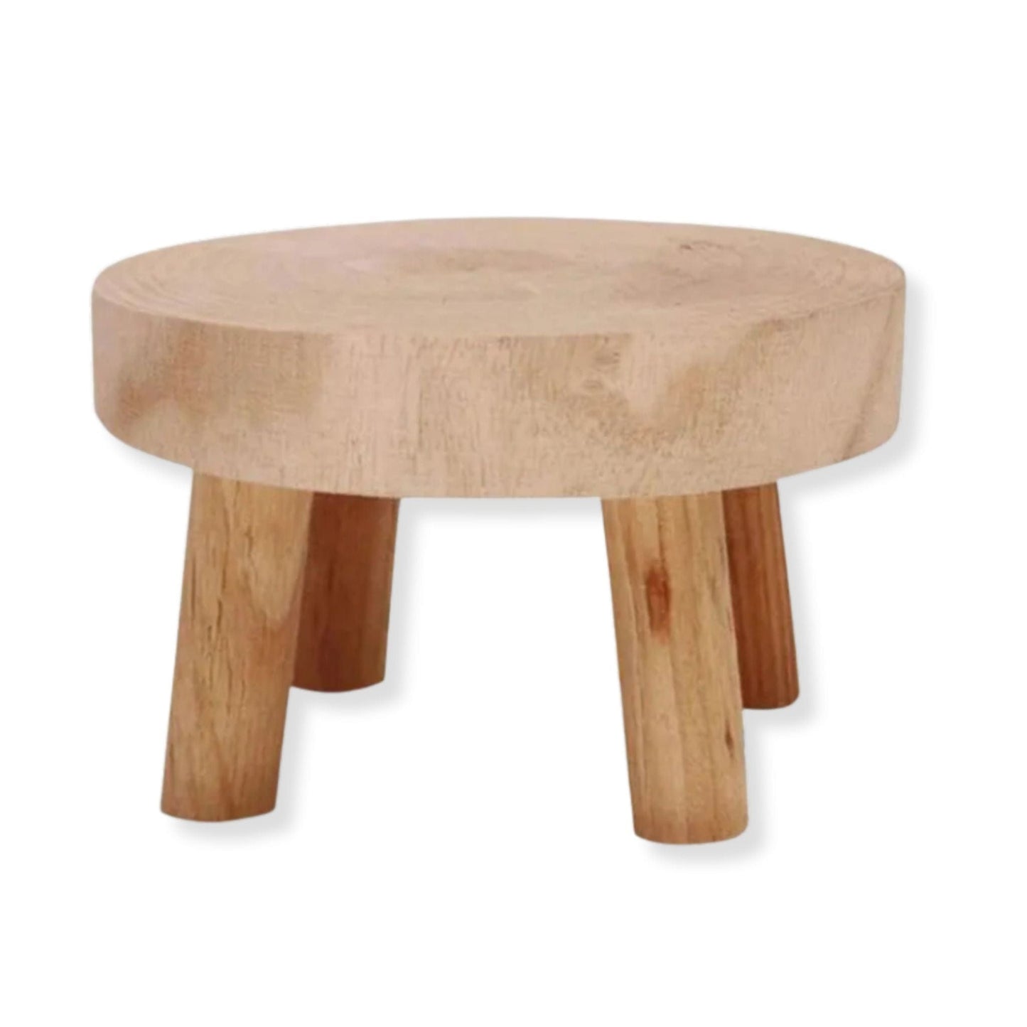 Tabouret plante en bois | UT. Large / Bois clair