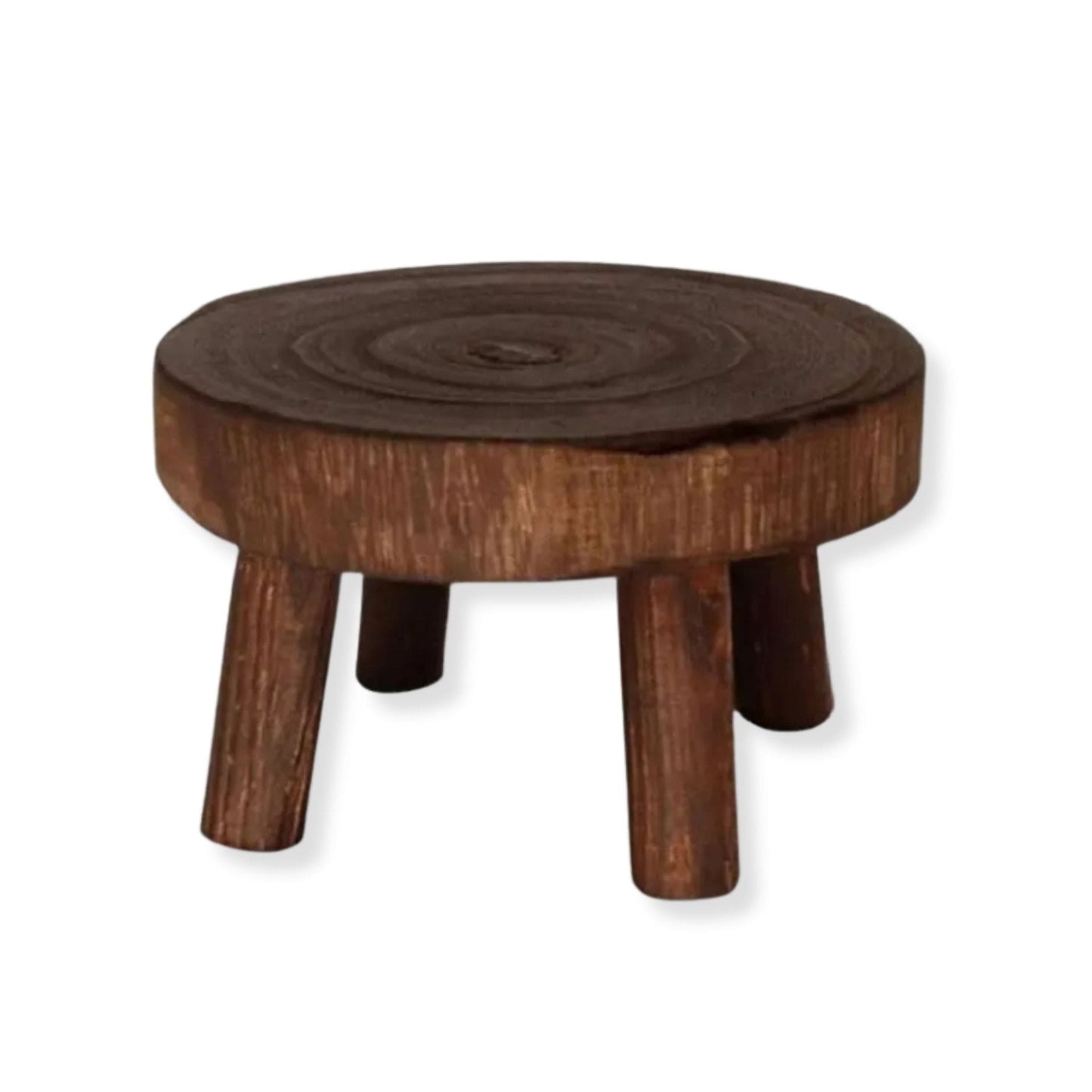 Tabouret plante en bois | UT. Standard / Bois brun