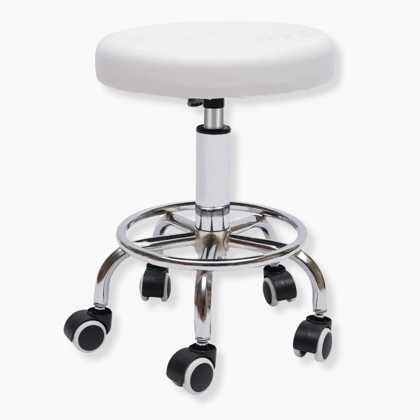 Tabouret professionnel roulettes | UT. Blanc