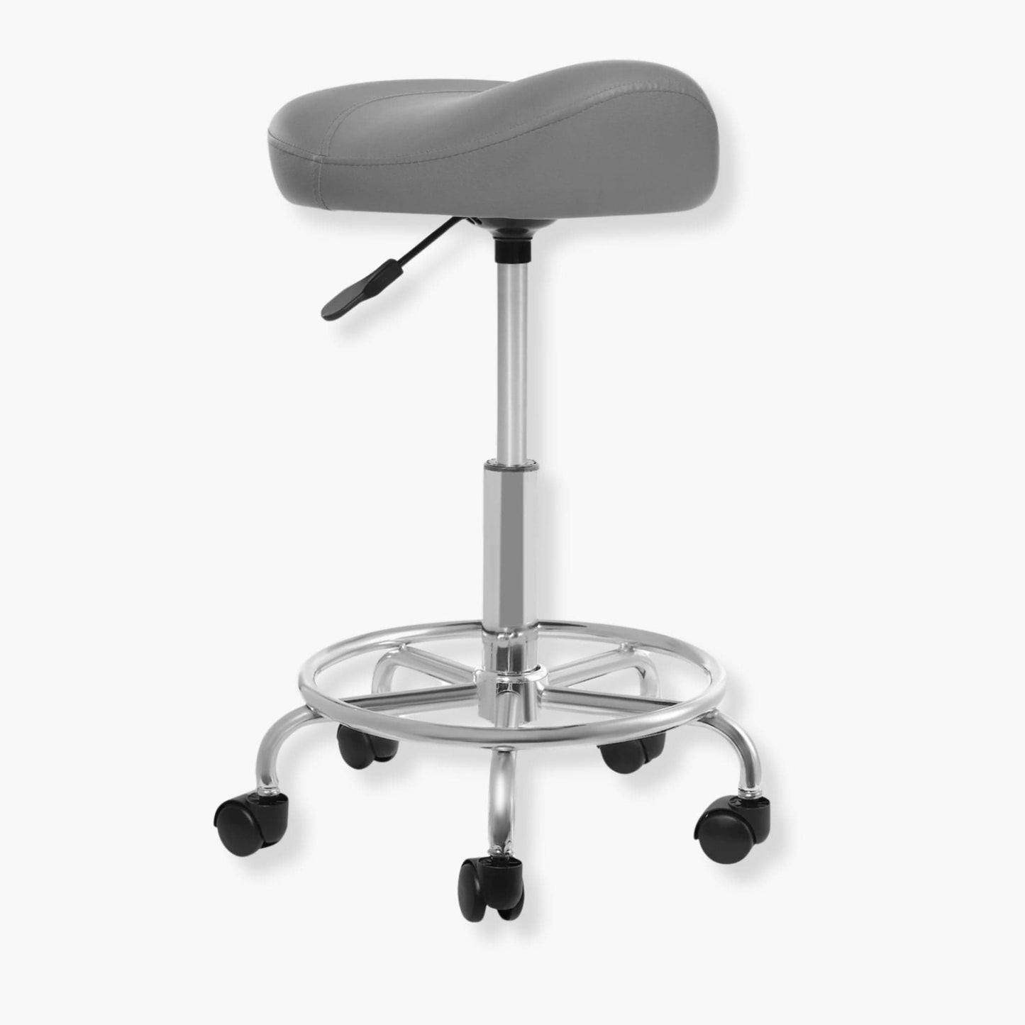 Tabouret sur roulettes | UT. Gris