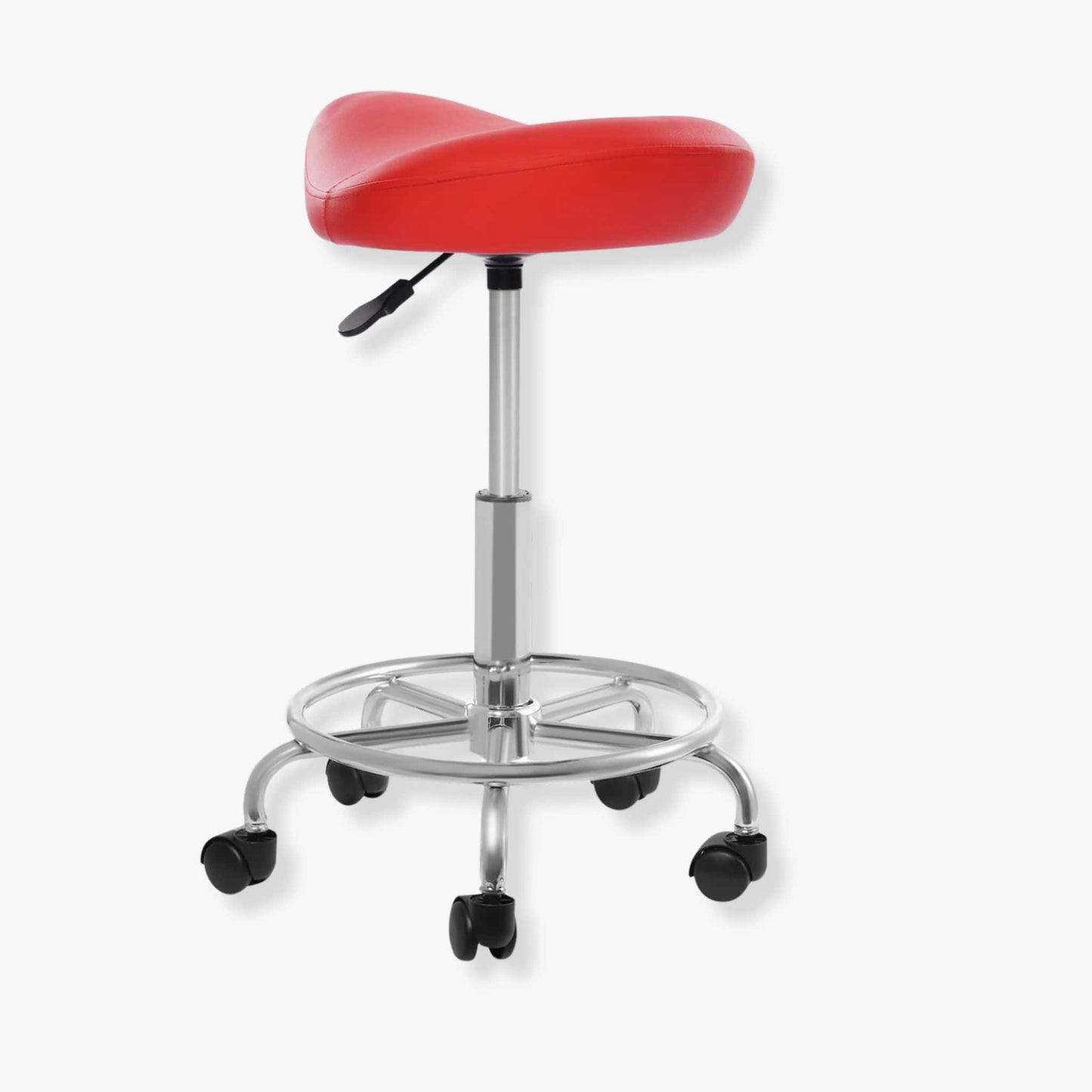 Tabouret sur roulettes | UT. Rouge