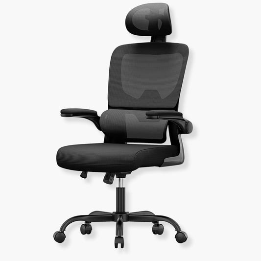 Chaise de bureau à roulettes ergonomique  Noir