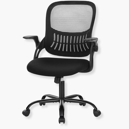 Chaise de bureau accoudoir réglable et relevable Noir