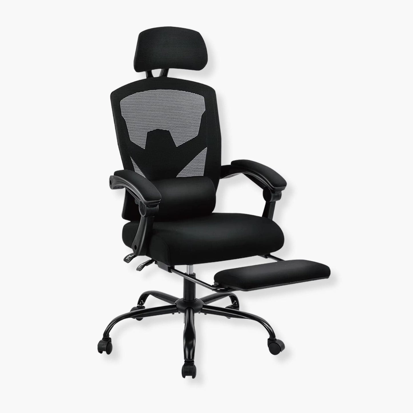 Chaise de bureau ergonomique avec repose-pied extensible