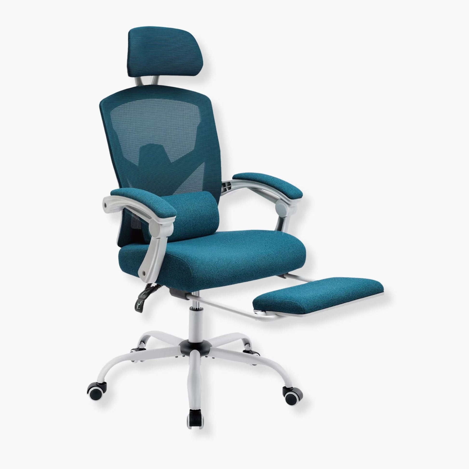 Chaise de bureau ergonomique avec repose-pied extensible