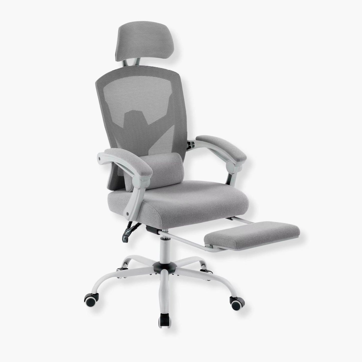 Chaise de bureau ergonomique avec repose-pied extensible