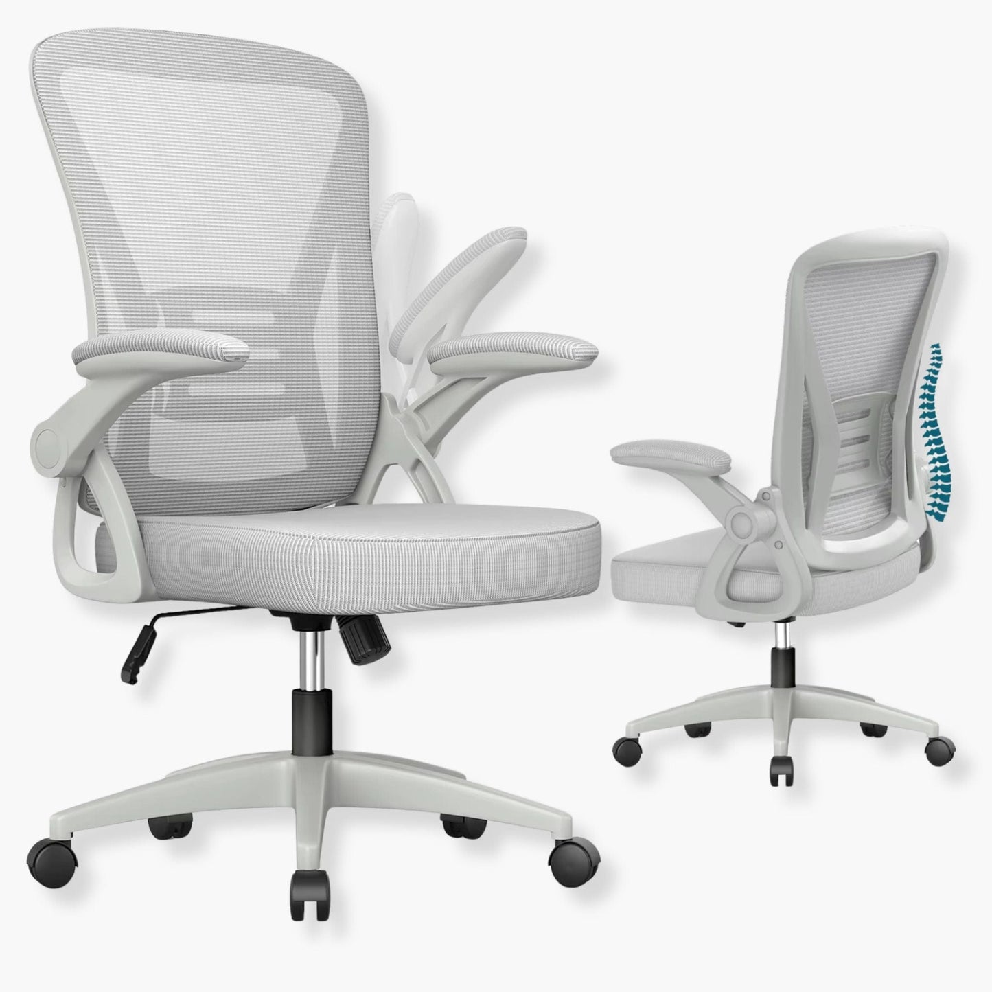 Chaise de bureau pivotante  Gris