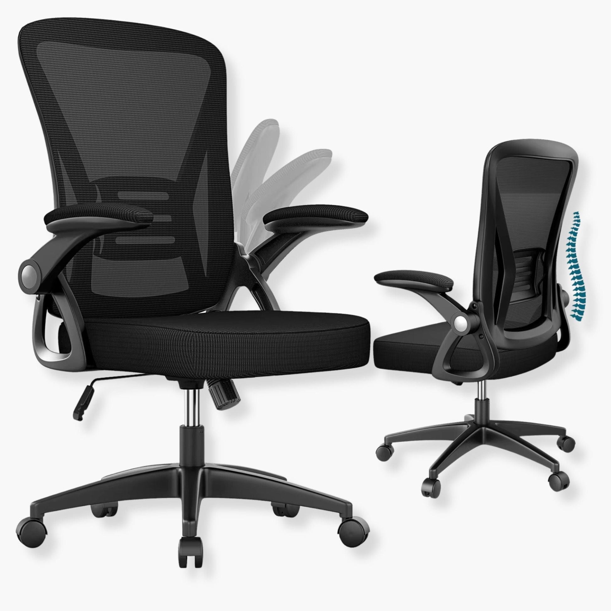 Chaise de bureau pivotante  Noir