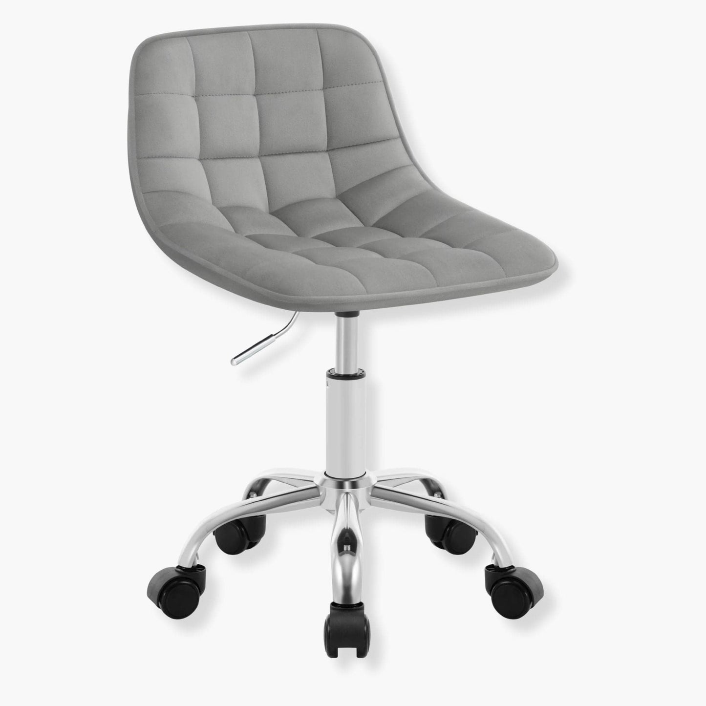 Chaise de bureau velours compacte et texturée Gris