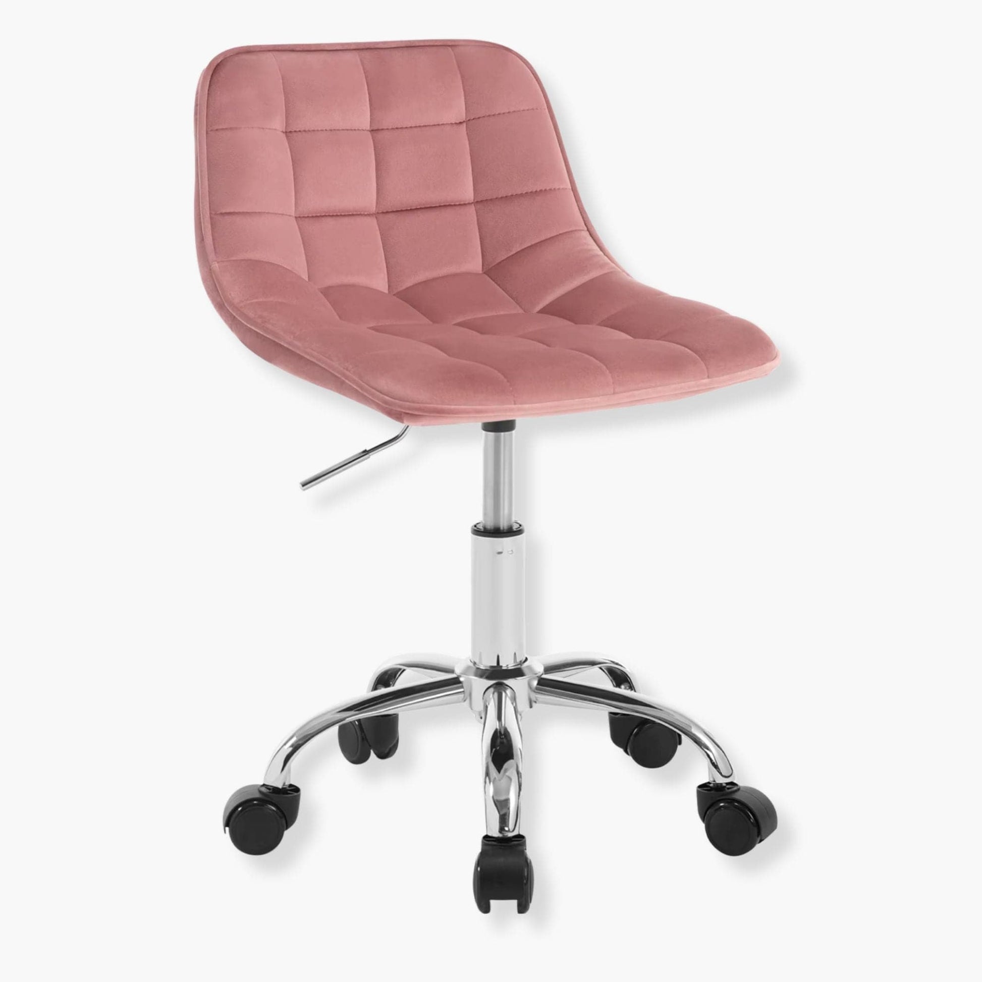 Chaise de bureau velours compacte et texturée Rose
