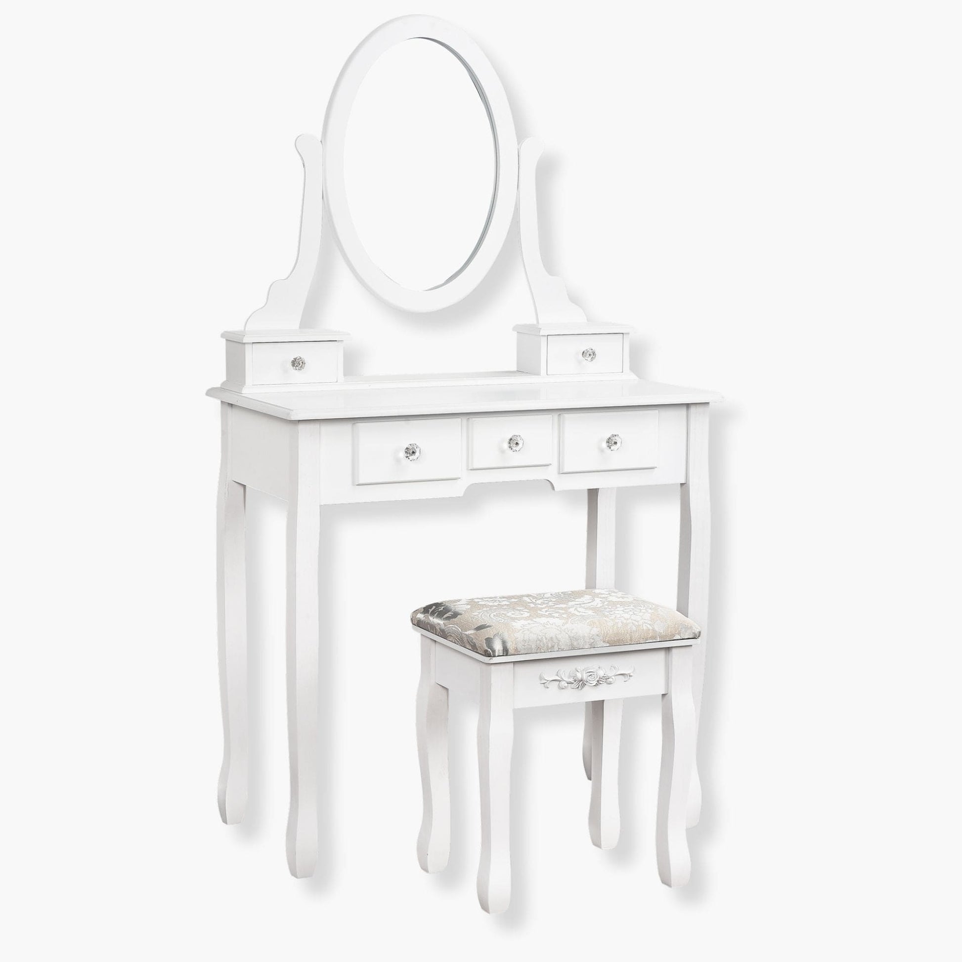 Coiffeuse avec tabouret et miroir | UT Blanc