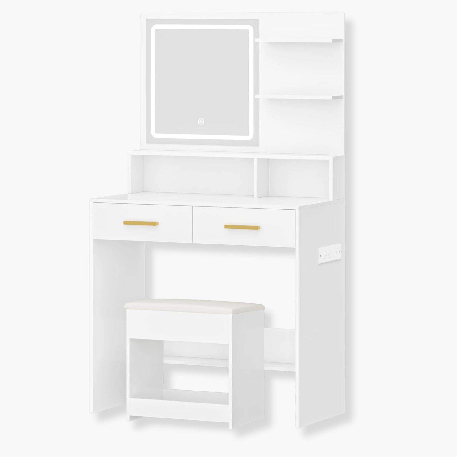 Coiffeuse avec tabouret | UT. Blanc