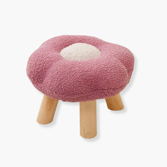 Tabouret bois design | UT. Rose pompadour