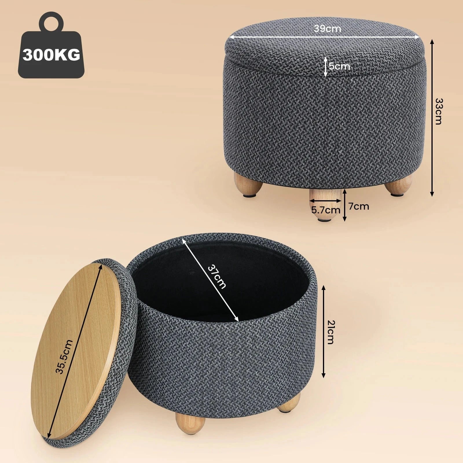 Tabouret coffre de rangement | UT.