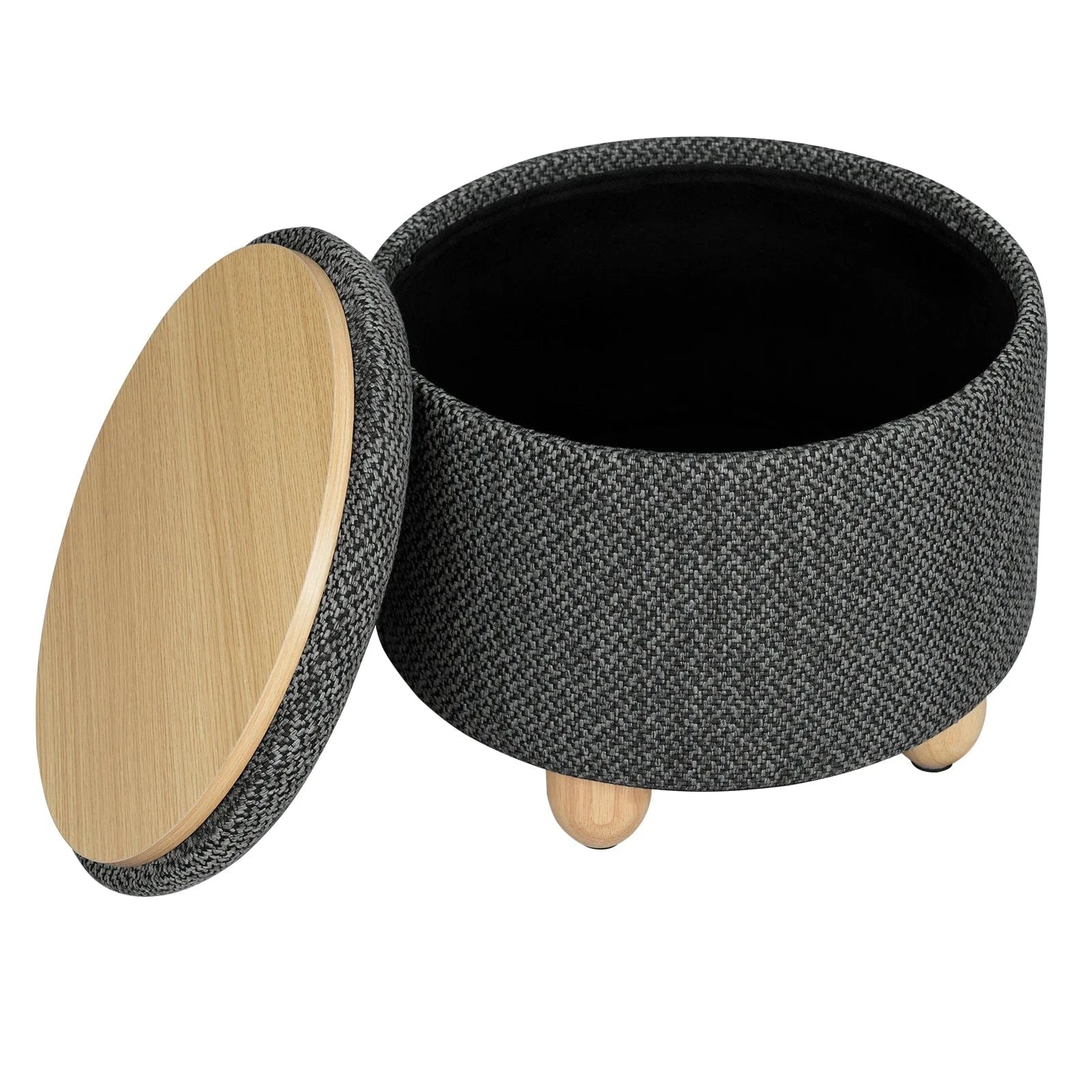 Tabouret coffre de rangement | UT. Gris anthracite
