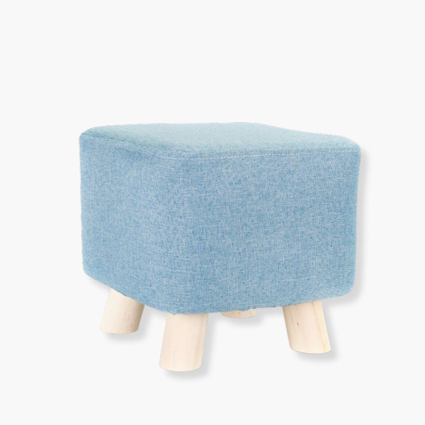 Tabouret Cube en Bois Bleu
