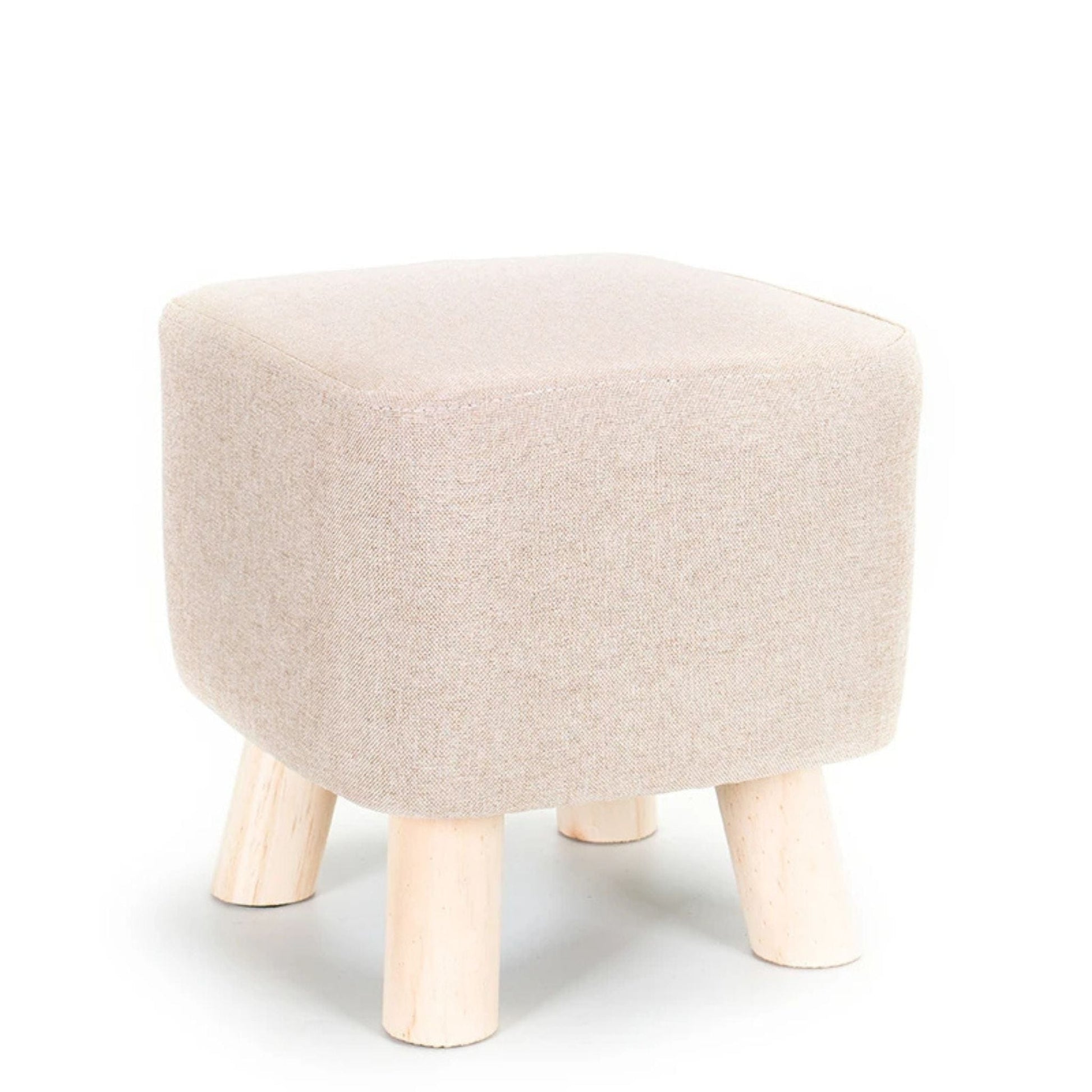 Tabouret Cube en Bois Gris