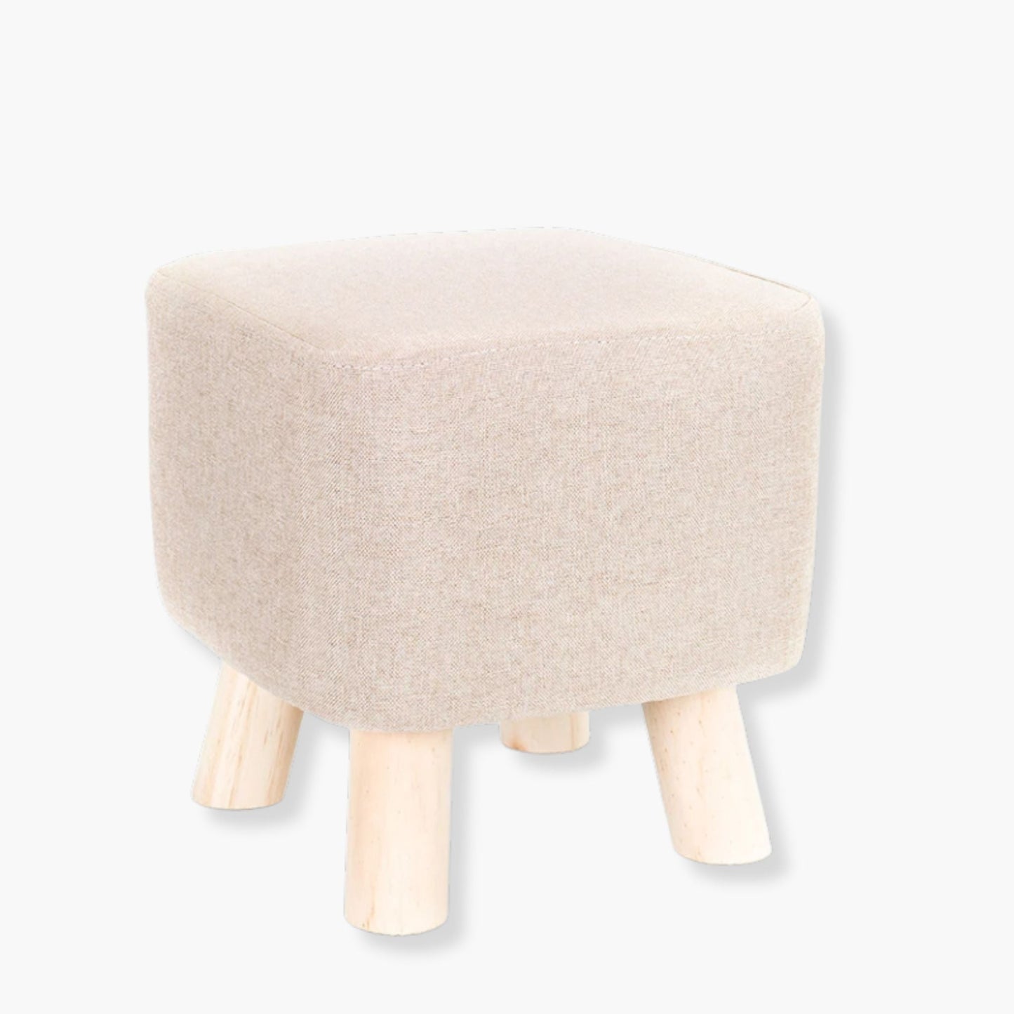 Tabouret Cube en Bois Gris