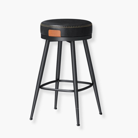 Tabouret de bar pivotant avec 4 pieds | UT. Noir Classique