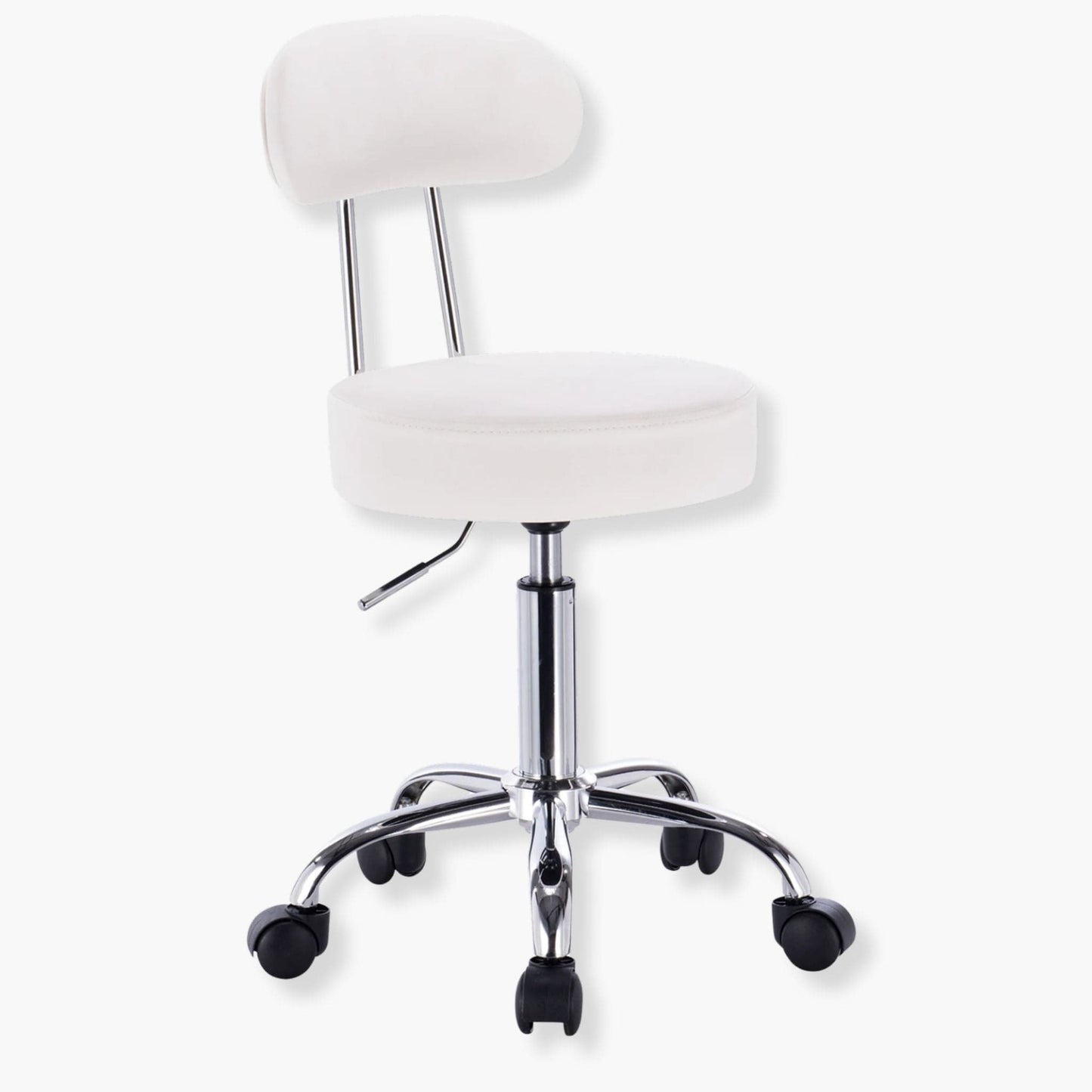 Tabouret de Bureau à Roulettes | UT. Blanc