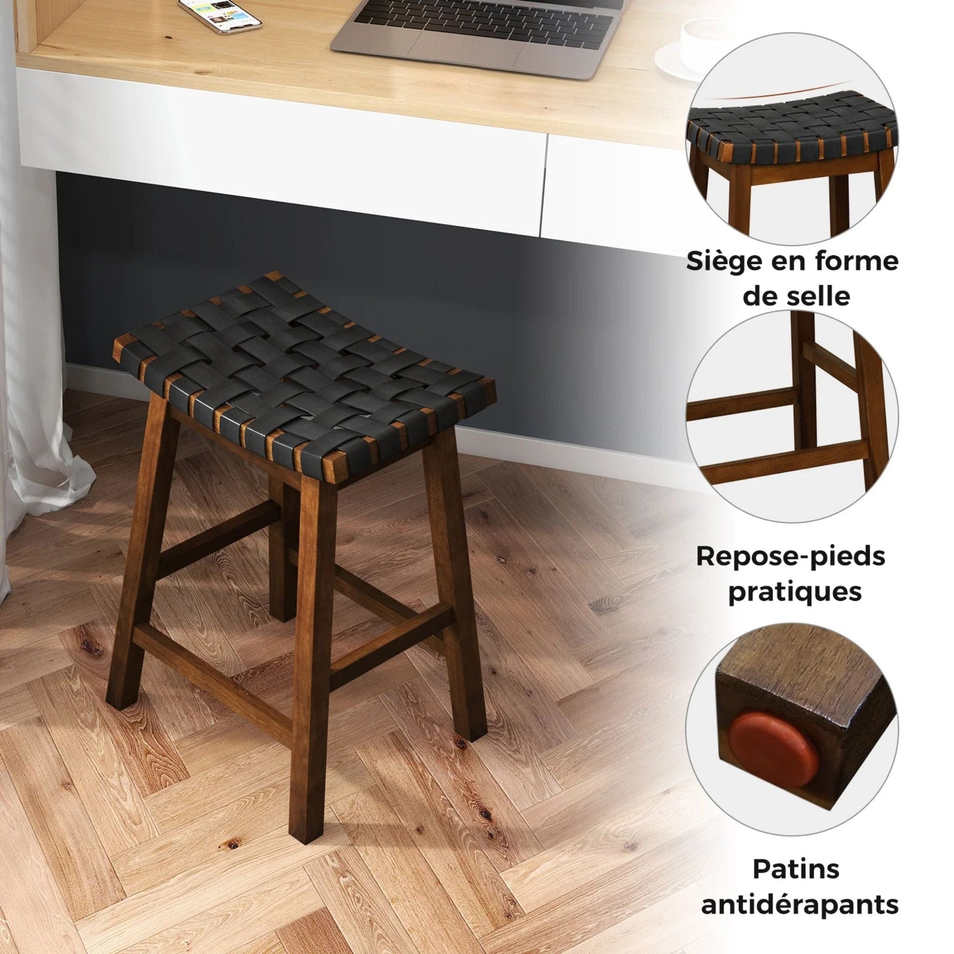 Tabouret de cuisine en bois | UT. Unique