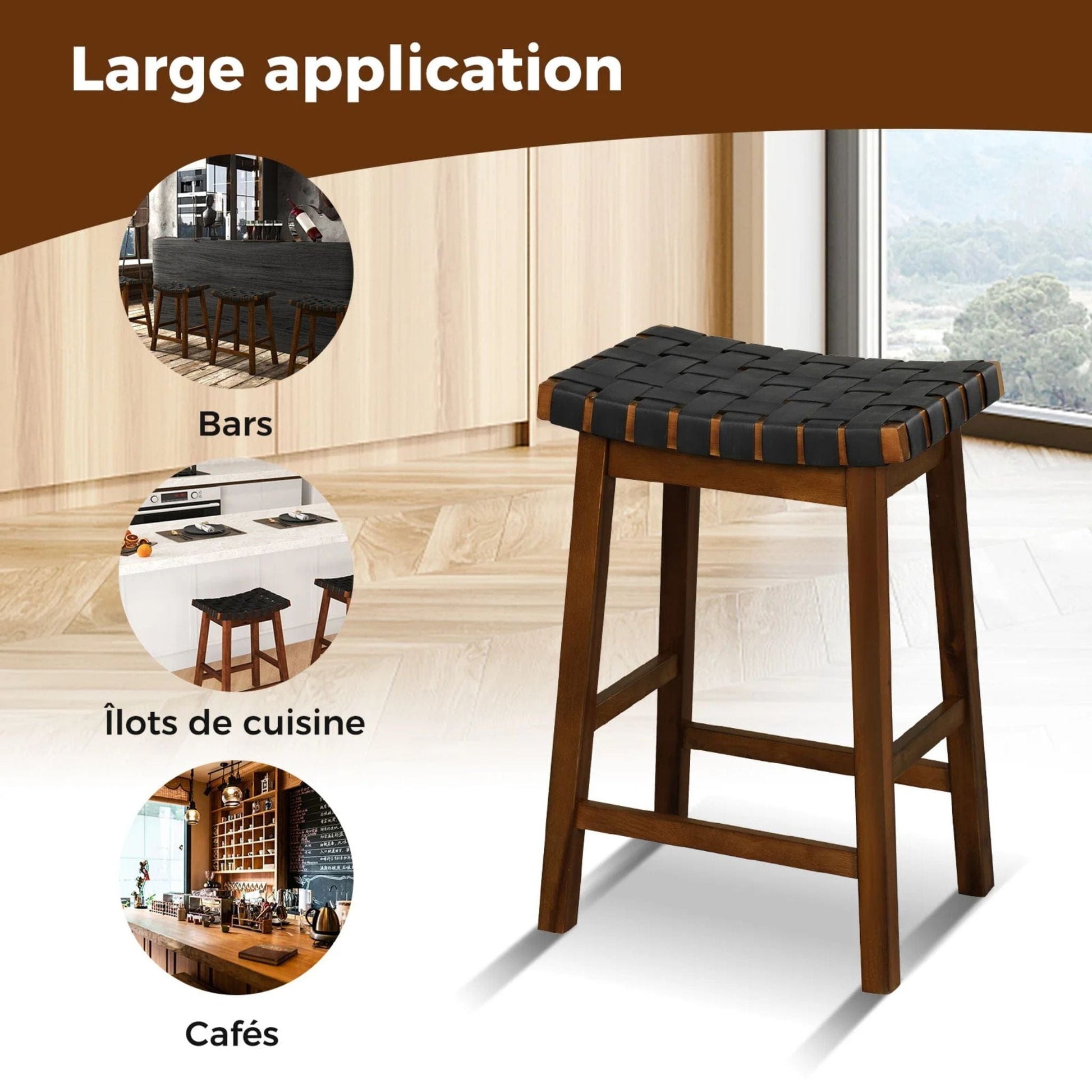 Tabouret de cuisine en bois | UT. Unique