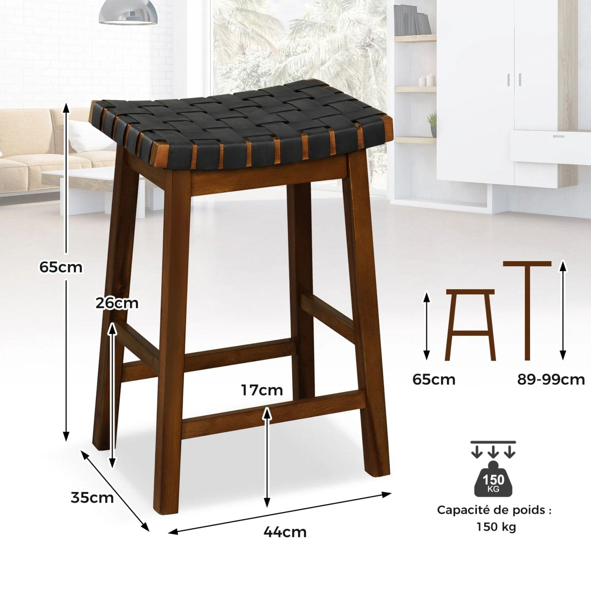 Tabouret de cuisine en bois | UT. Unique