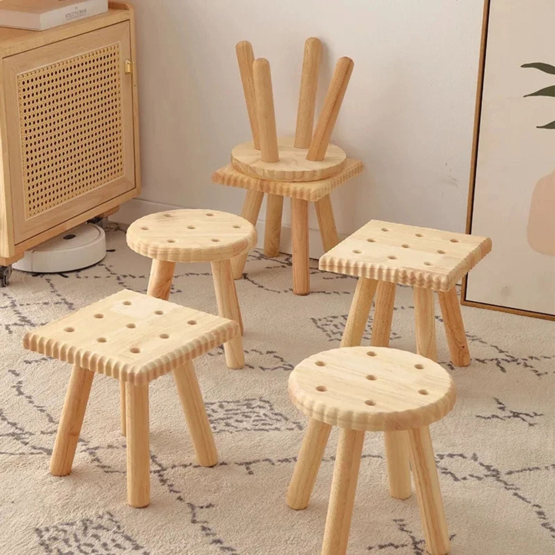 Tabouret en Bois pour Enfant 