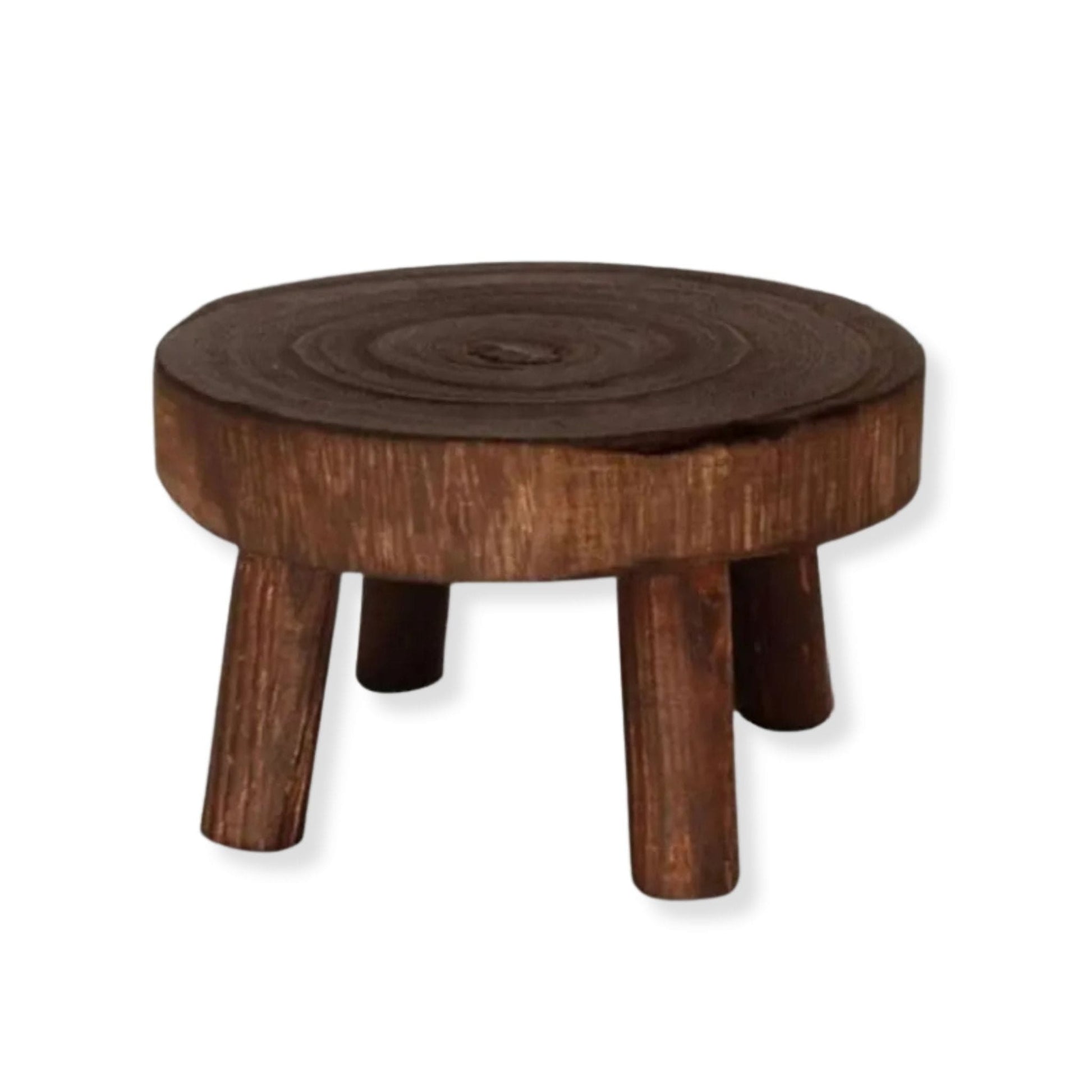 Tabouret plante en bois | UT. Standard / Bois brun