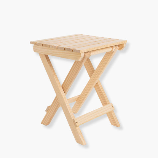 Tabouret pliant en bois : Robuste & Portugal Lot de 4 (Balcon / Camping)