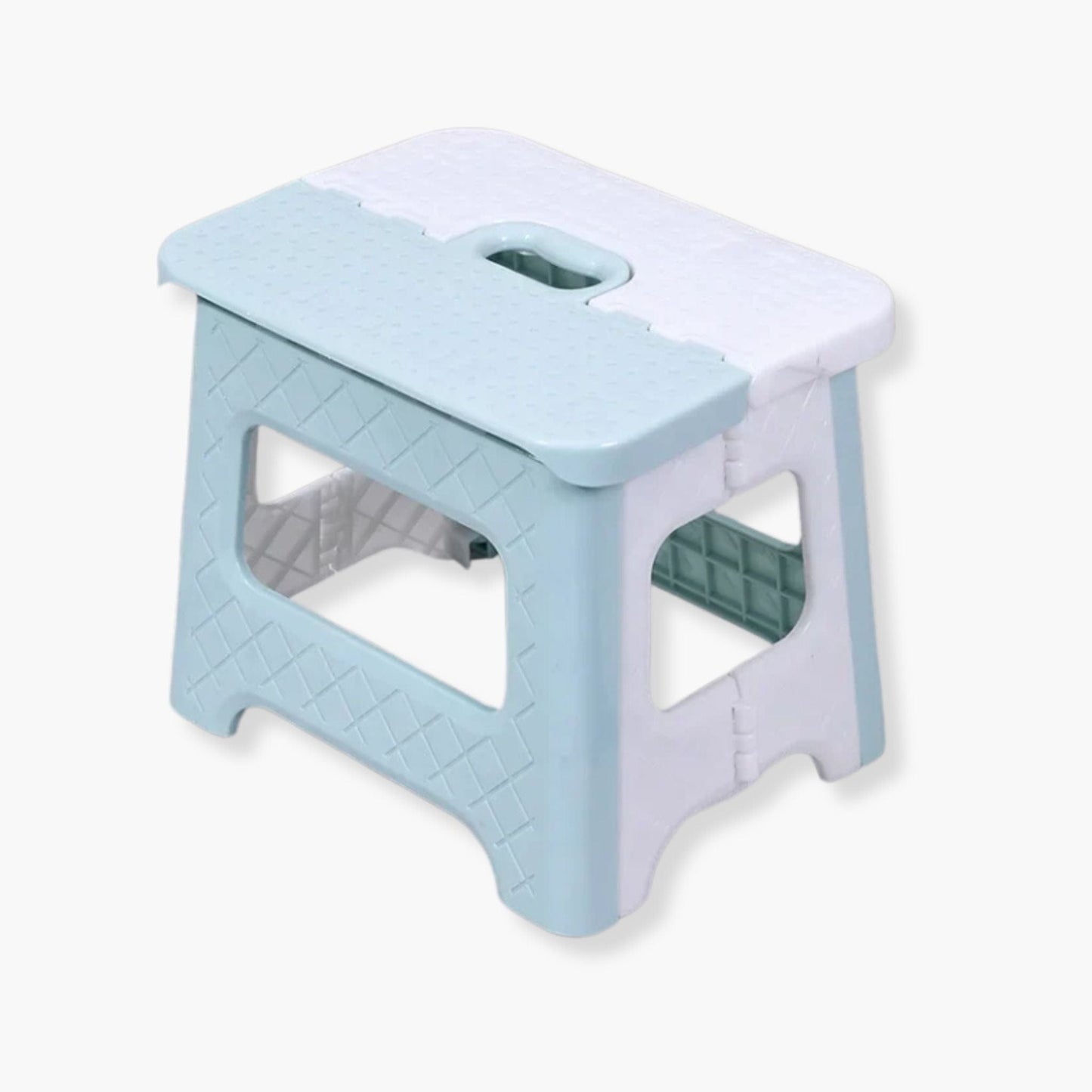 Tabouret pliant pour salle de bain | UT. Bleu & Blanc