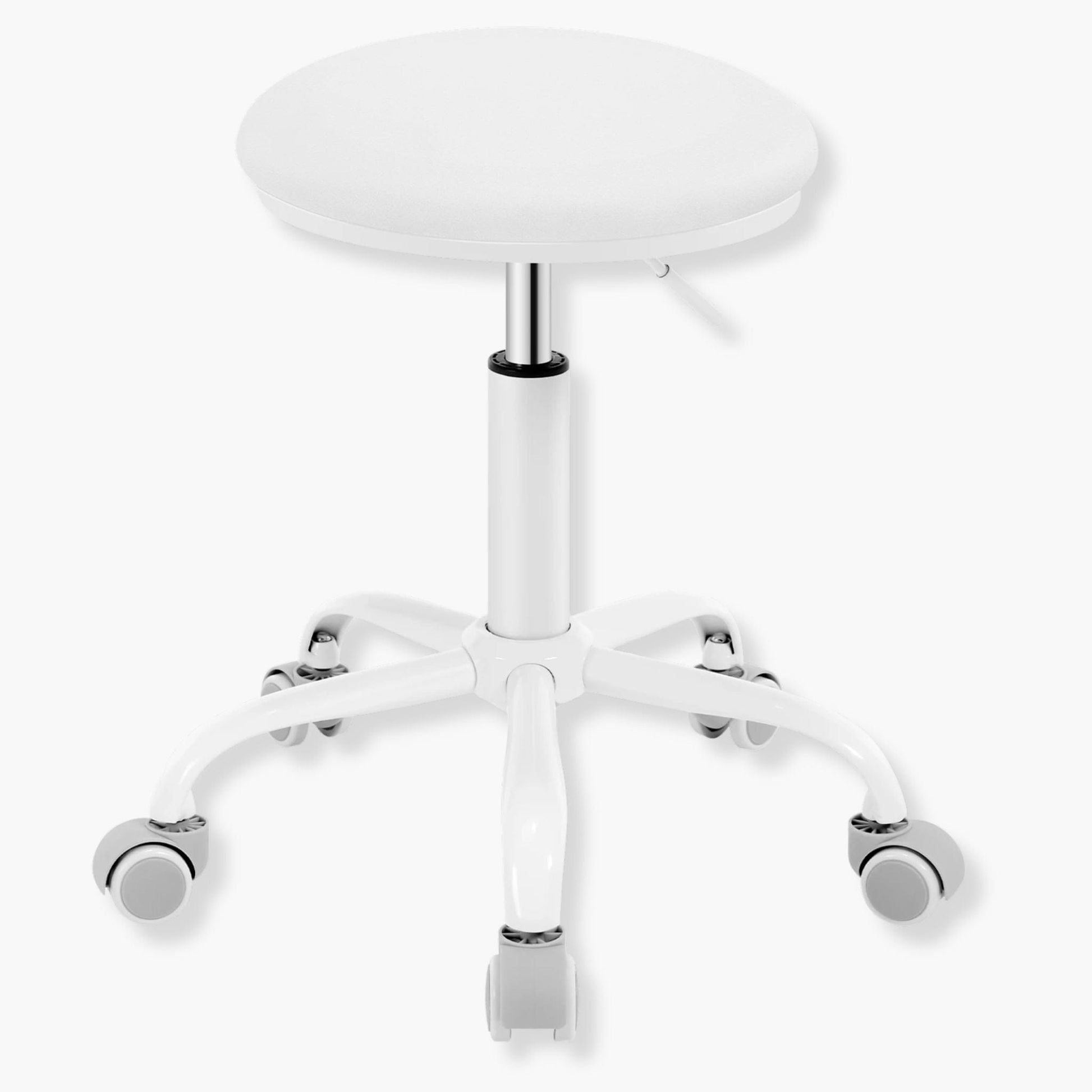 Tabouret professionnel à roulettes ajustable Blanc