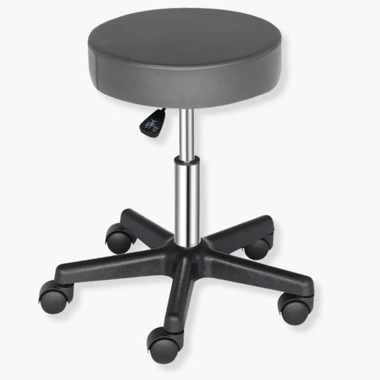 Tabouret réglable à roulettes | UT. Gris