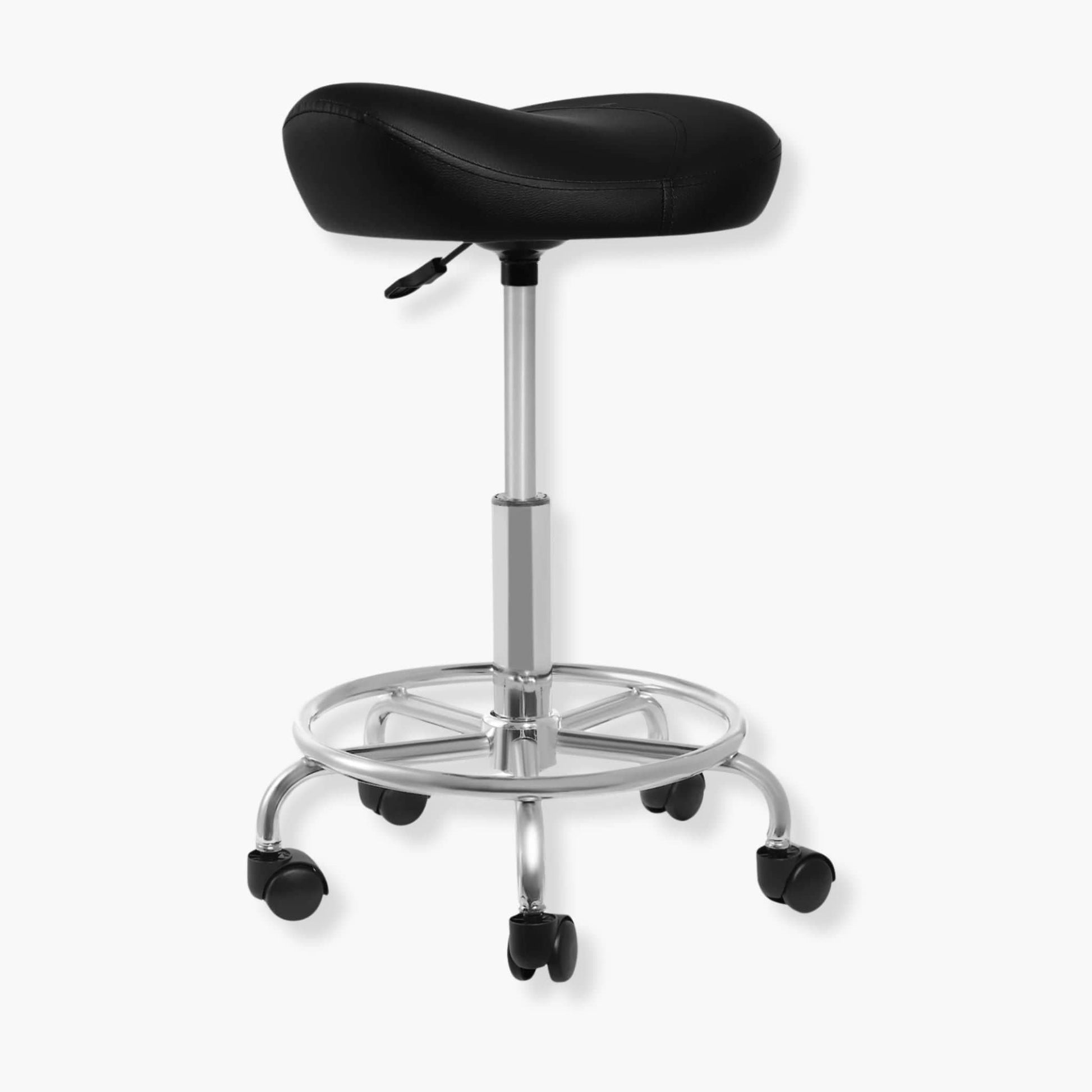 Tabouret sur roulettes | UT. Noir