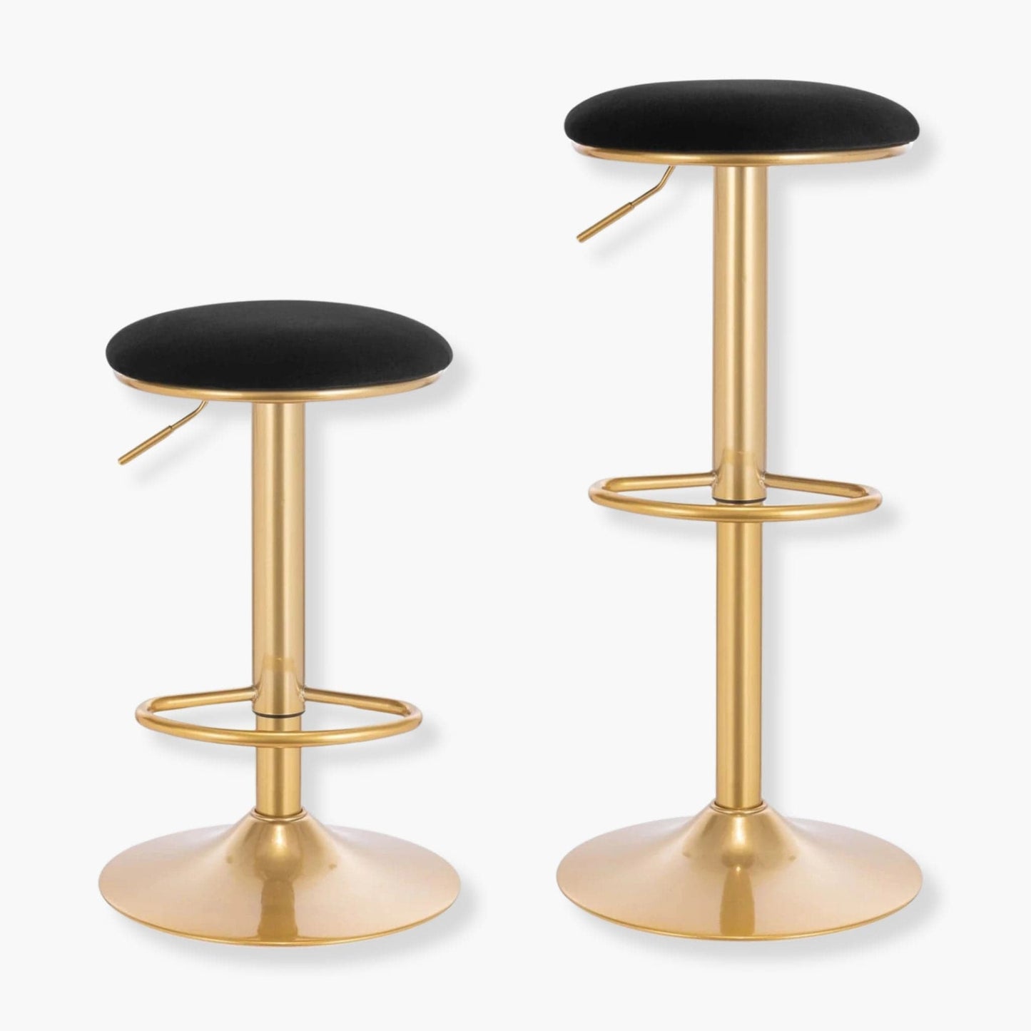 Tabourets de Bar en Velours | UT. Noir