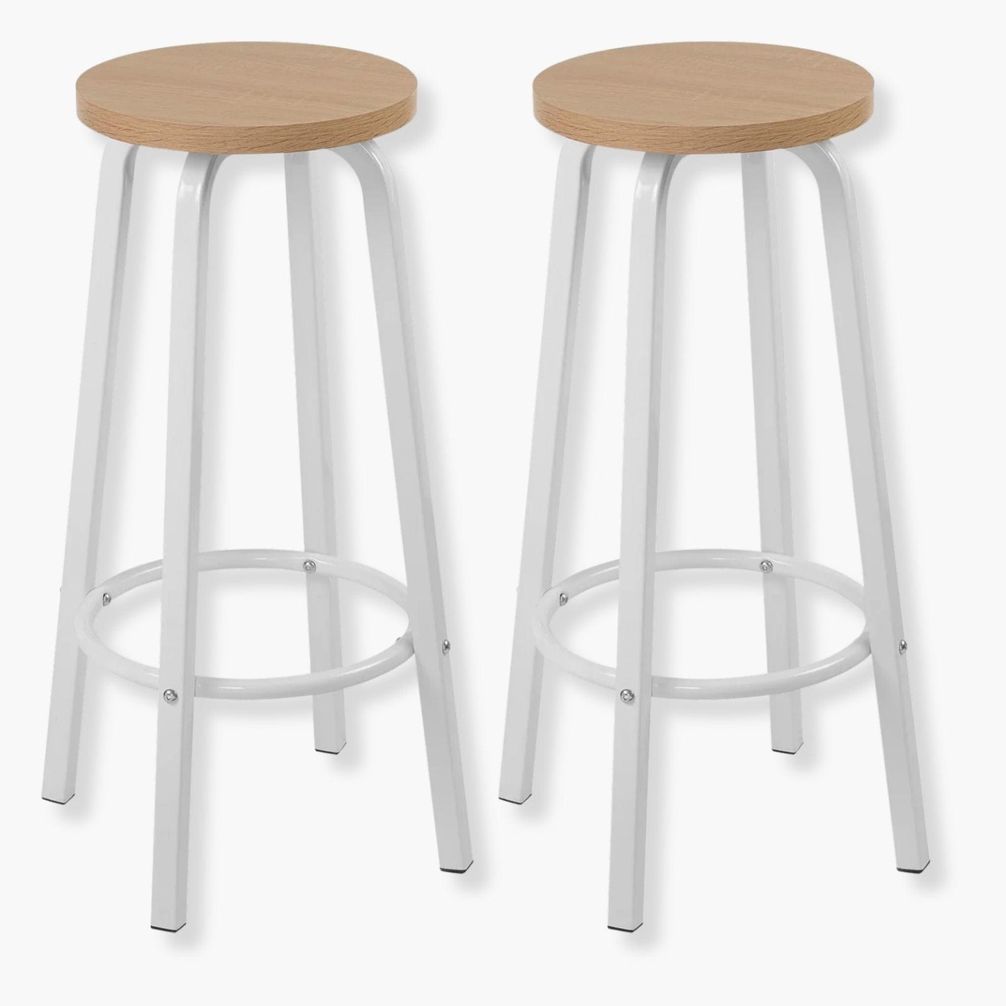 Tabourets de Bar Hauts – Lot de 2 | UT. Chêne doux