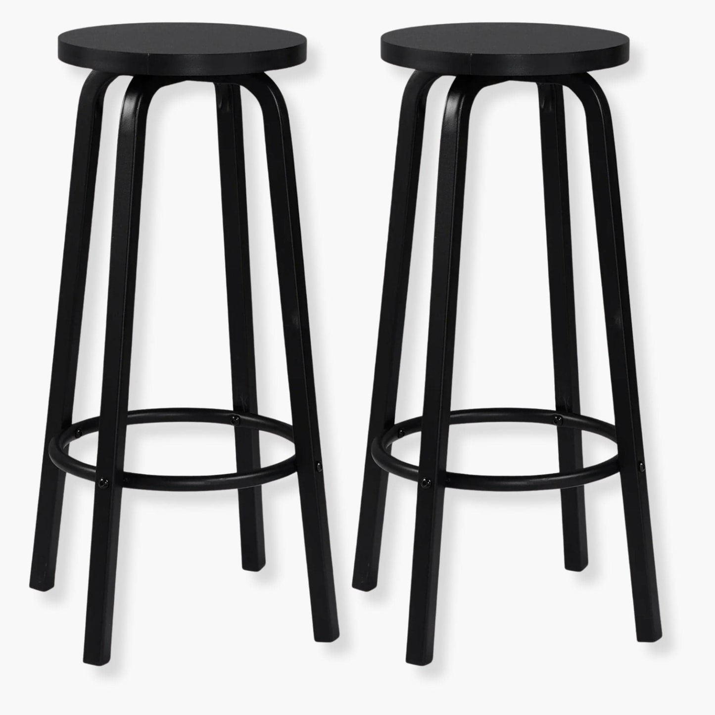 Tabourets de Bar Hauts – Lot de 2 | UT. Noir classique