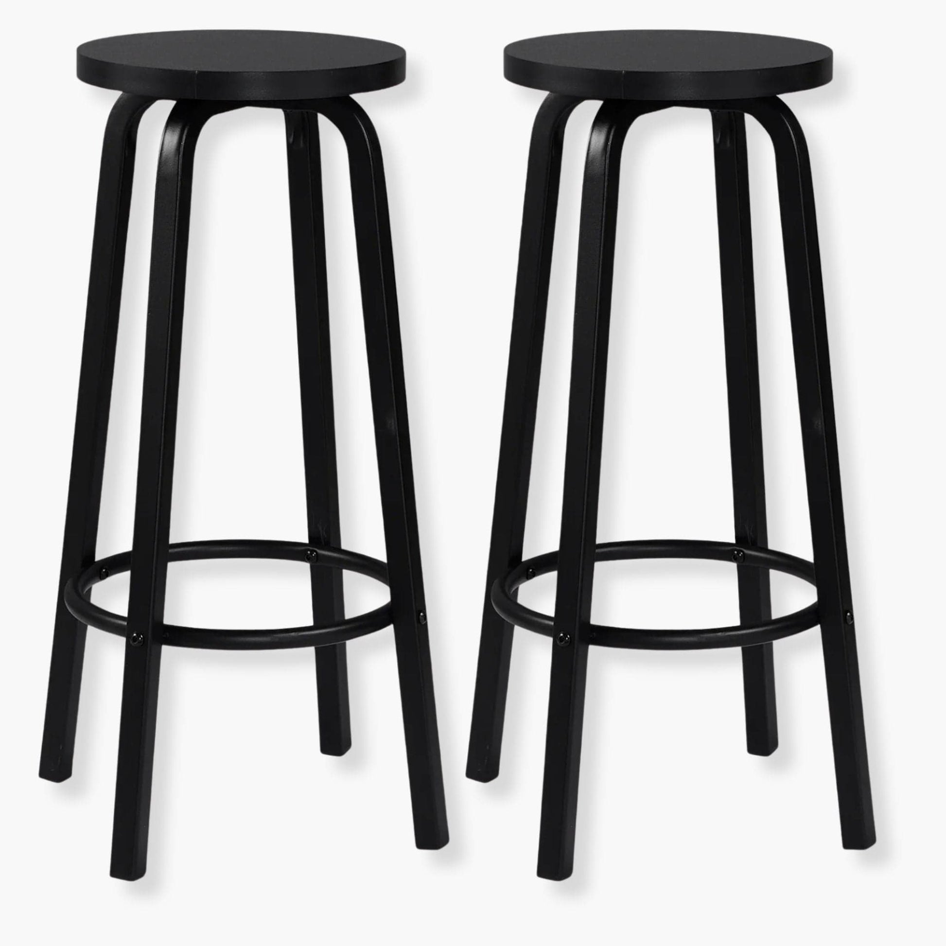 Tabourets de Bar Hauts – Lot de 2 | UT. Noir classique